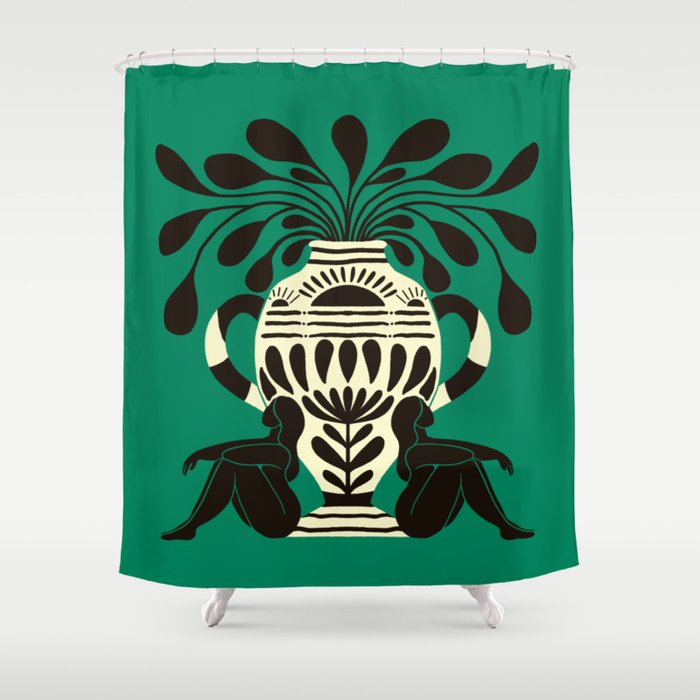 Greco Ladies and Vase Shower Curtain Gallery Image 1