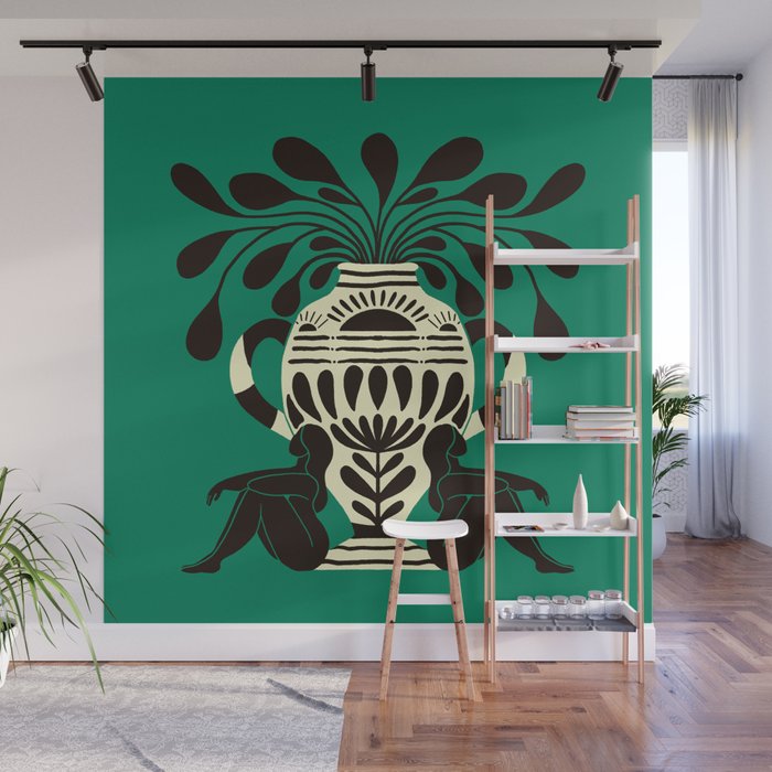 Greco Ladies and Vase Wall Mural Gallery Image 1