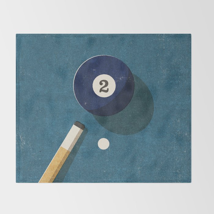 BILLIARDS / Ball 2 Throw Blanket Gallery Image 2