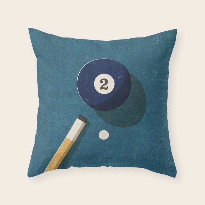 BILLIARDS / Ball 2 Throw Pillow Gallery Image 6