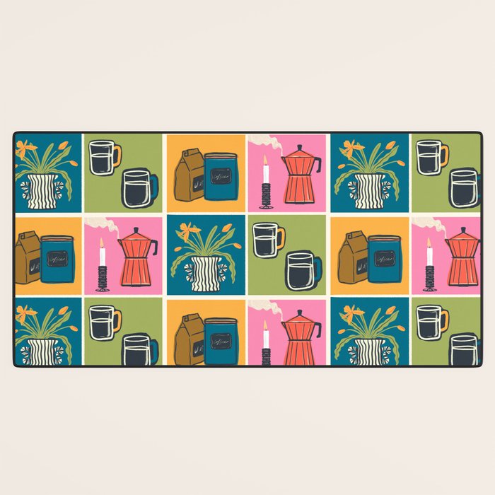 Morning Coffee Essentials Still Life Desk Mat Gallery Image 3