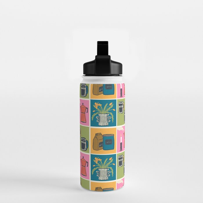Morning Coffee Essentials Still Life Water Bottle Gallery Image 2