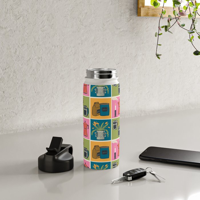 Morning Coffee Essentials Still Life Water Bottle Gallery Image 4