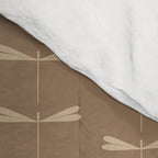 Dragonfly Pattern XI Earthy Beige Comforter Gallery Image 4