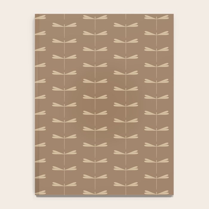 Dragonfly Pattern XI Earthy Beige Notebook Gallery Image 4