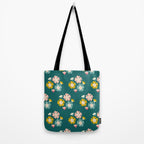 Blooming Flower - Green  Tote Bag Gallery Image 2