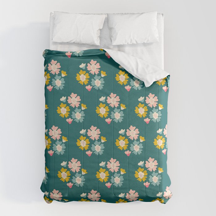 Blooming Flower - Green  Comforter Gallery Image 6