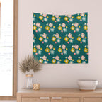 Blooming Flower - Green  Wall Tapestry Gallery Image 2
