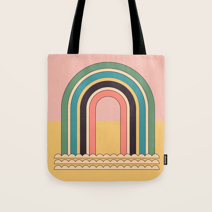 Geometric Abstraction Rainbow Tote Bag Gallery Image 1