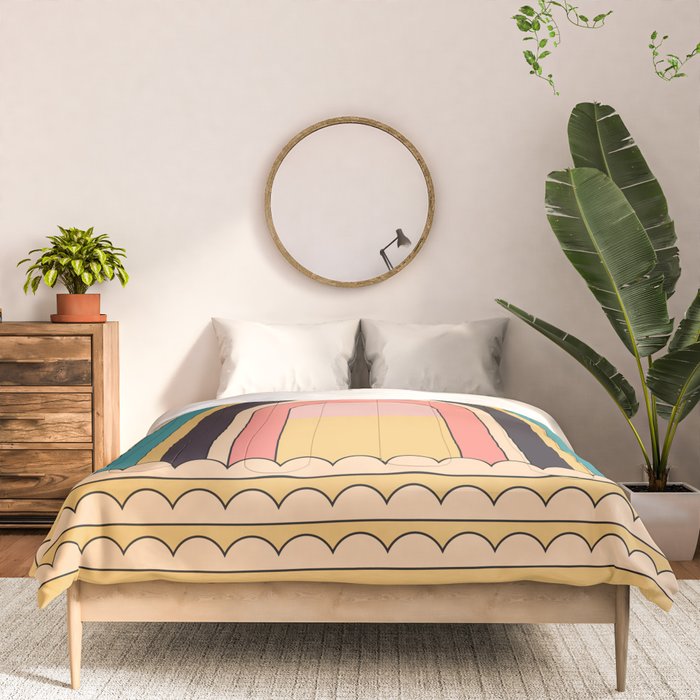 Geometric Abstraction Rainbow Comforter Gallery Image 3