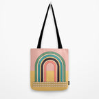 Geometric Abstraction Rainbow Tote Bag Gallery Image 2