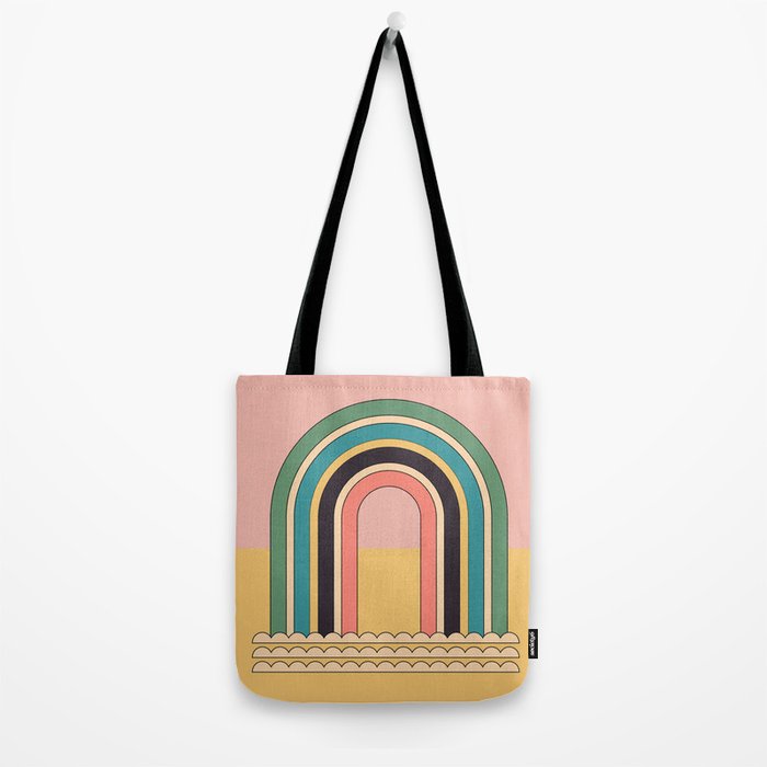 Geometric Abstraction Rainbow Tote Bag Gallery Image 2