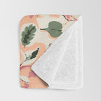 Modern tropical garden PF01 Throw Blanket Gallery Image 3