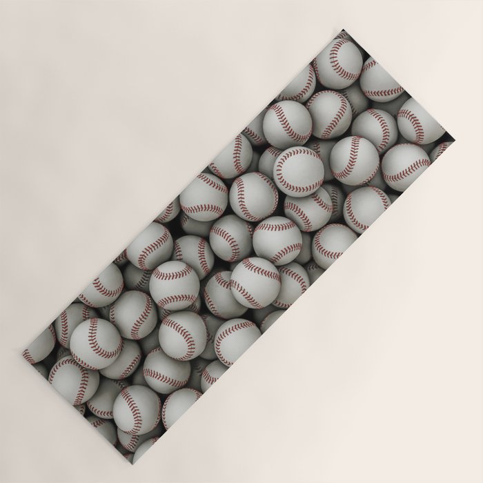 Baseballs Yoga Mat Gallery Image 1