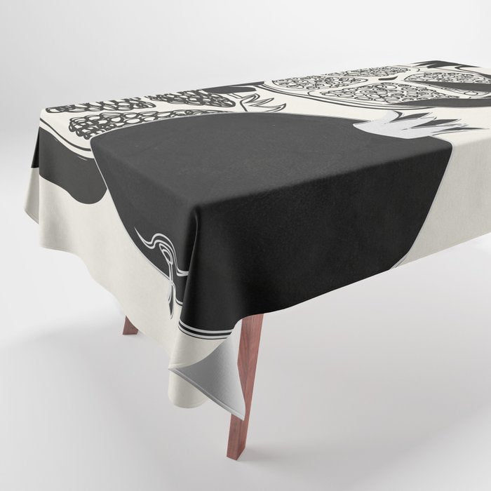 Line Art Pomegranates 1 Tablecloth Gallery Image 1
