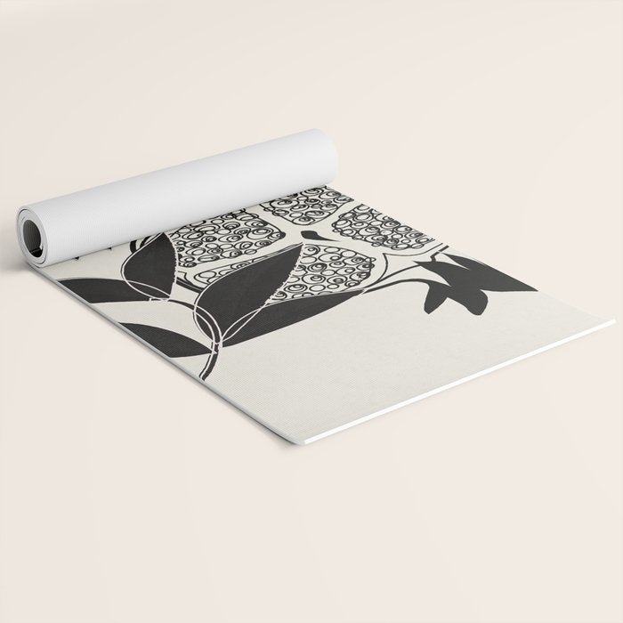 Line Art Pomegranates 1 Yoga Mat Gallery Image 2
