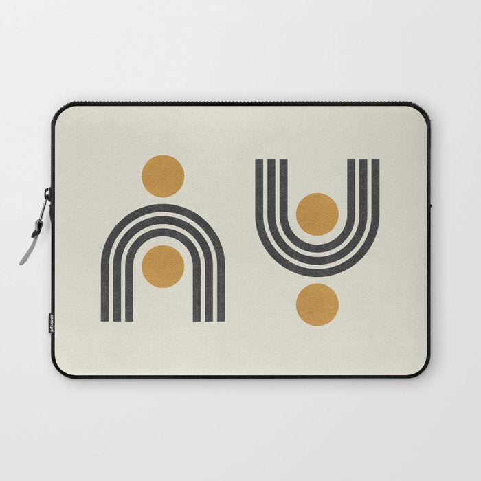 Mid century modern - arch suns Laptop Sleeve Gallery Image 1