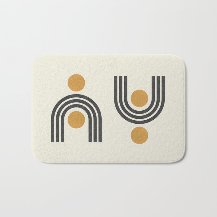Mid century modern - arch suns Bath Mat Gallery Image 1