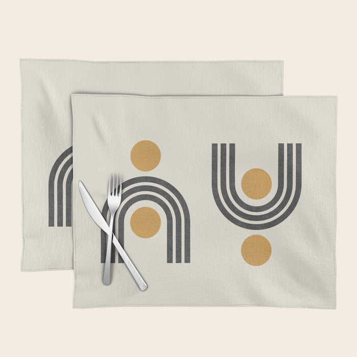 Mid century modern - arch suns Placemat Gallery Image 1