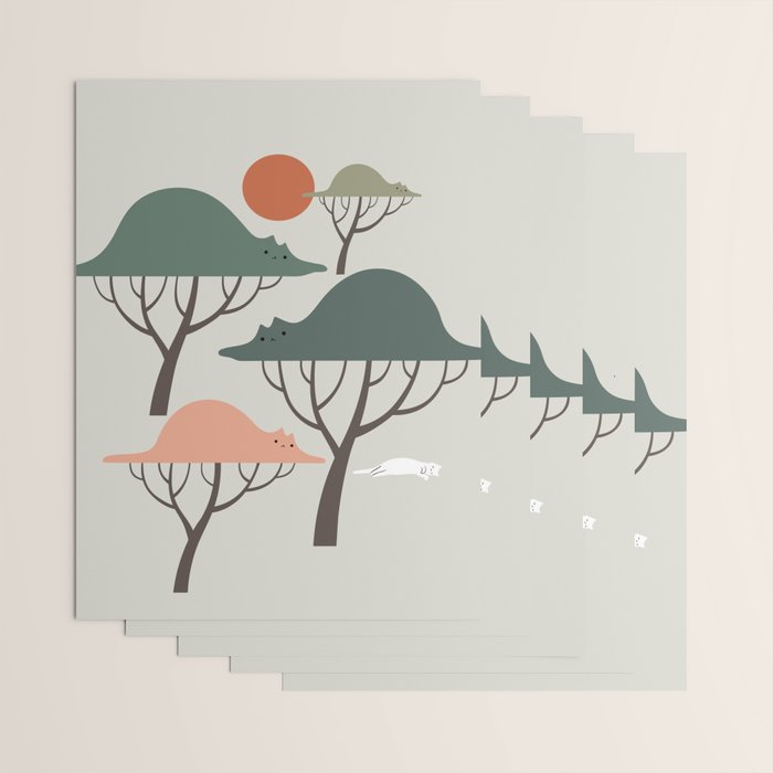 Cat Landscape 128 Wrapping Paper Gallery Image 3