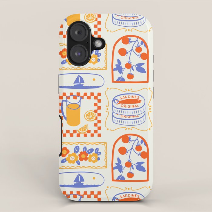 Summer vacation patchwork art pattern iPhone Case Gallery Image 1
