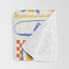 Summer vacation patchwork art pattern Throw Blanket Gallery Image 3