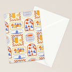 Summer vacation patchwork art pattern Stationery Card Gallery Image 2