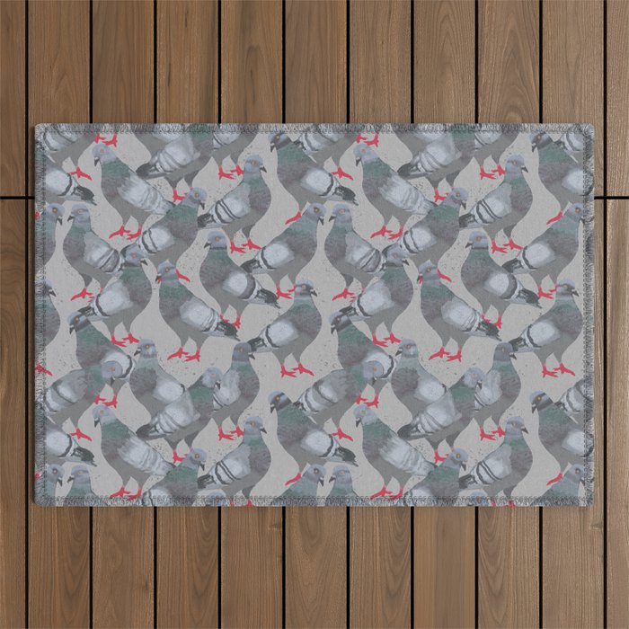 City Pigeons Outdoor Rug Gallery Image 1