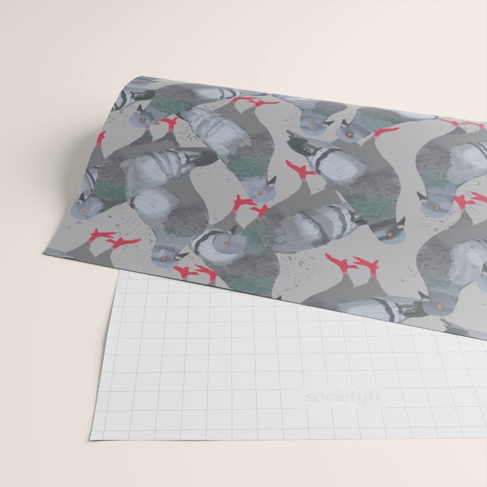 City Pigeons Wrapping Paper Gallery Image 2