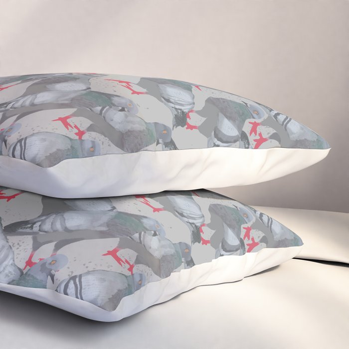 City Pigeons Pillow Sham Gallery Image 3