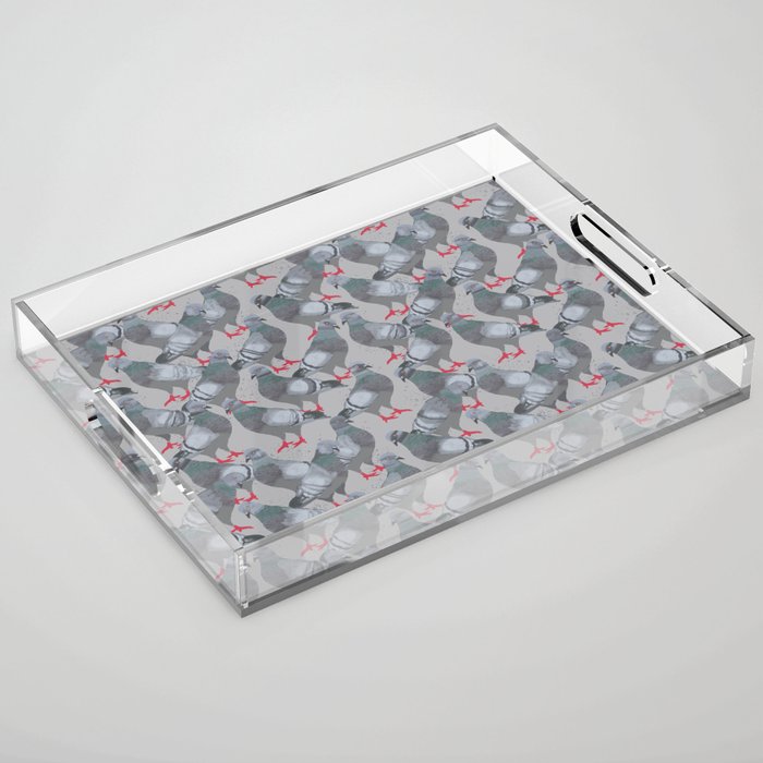 City Pigeons Acrylic Tray Gallery Image 1
