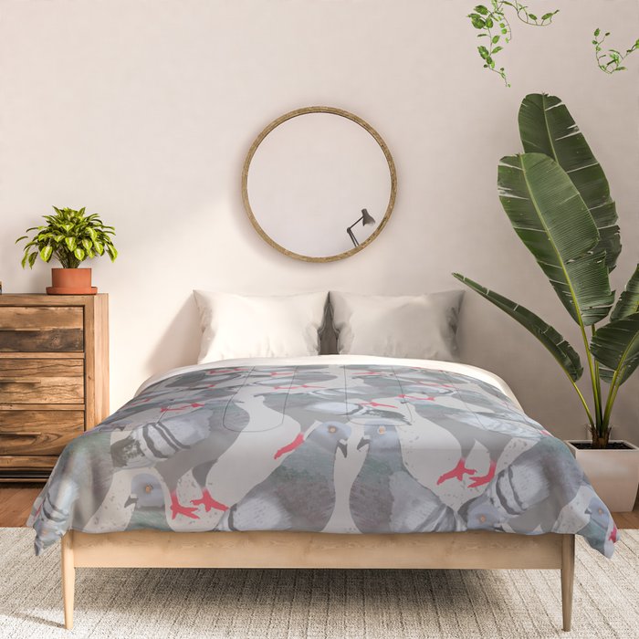 City Pigeons Comforter Gallery Image 3