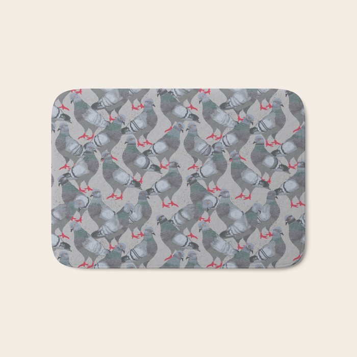 City Pigeons Bath Mat Gallery Image 1