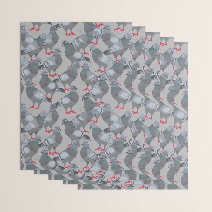 City Pigeons Wrapping Paper Gallery Image 3