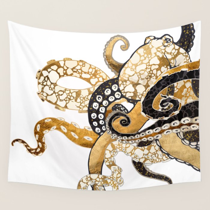 Metallic Octopus Wall Tapestry Gallery Image 4