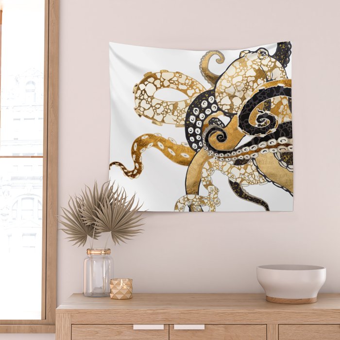 Metallic Octopus Wall Tapestry Gallery Image 2