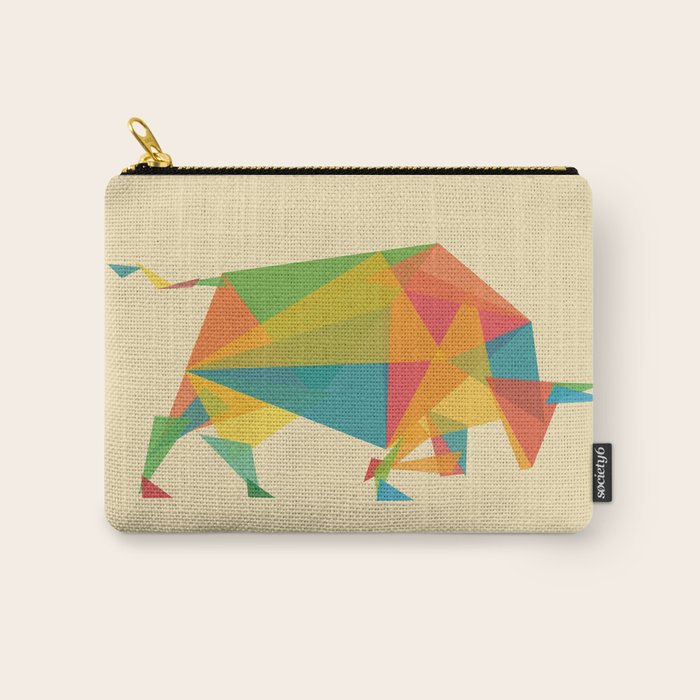 Fractal Geometric Bull Carry All Pouch Gallery Image 1