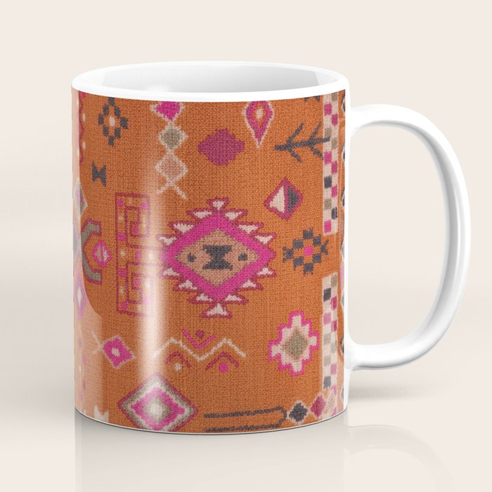 Moroccan Berber Geometric Pattern In Warm Earth Tones Coffee Mug Gallery Image 1
