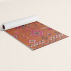 Moroccan Berber Geometric Pattern In Warm Earth Tones Yoga Mat Gallery Image 2