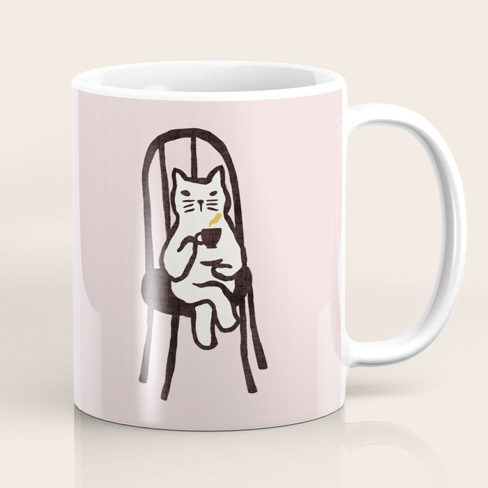 Tea time with cat Coffee Mug Gallery Image 1