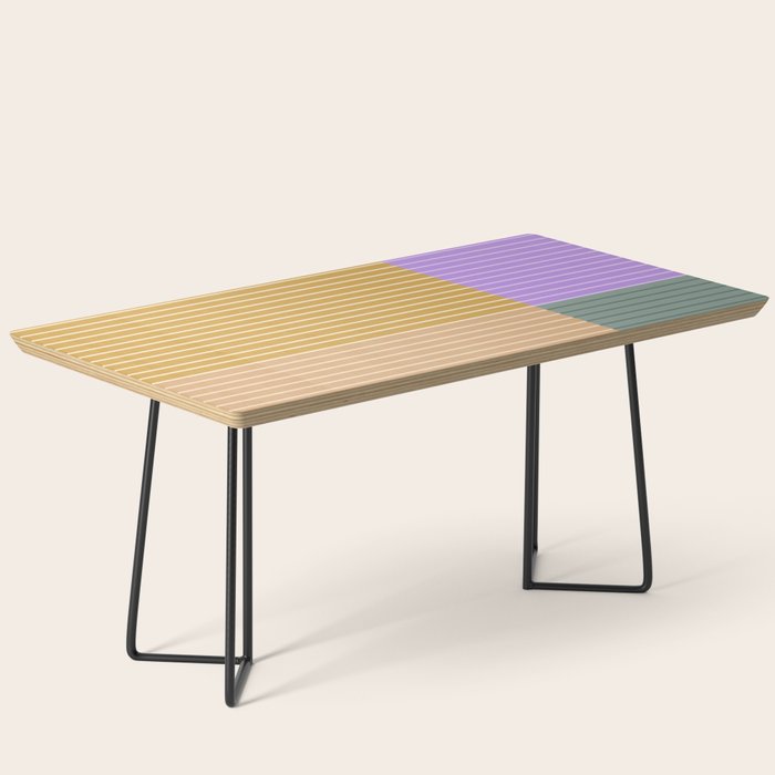 Color Block Line Abstract XLIII Coffee Table Gallery Image 1