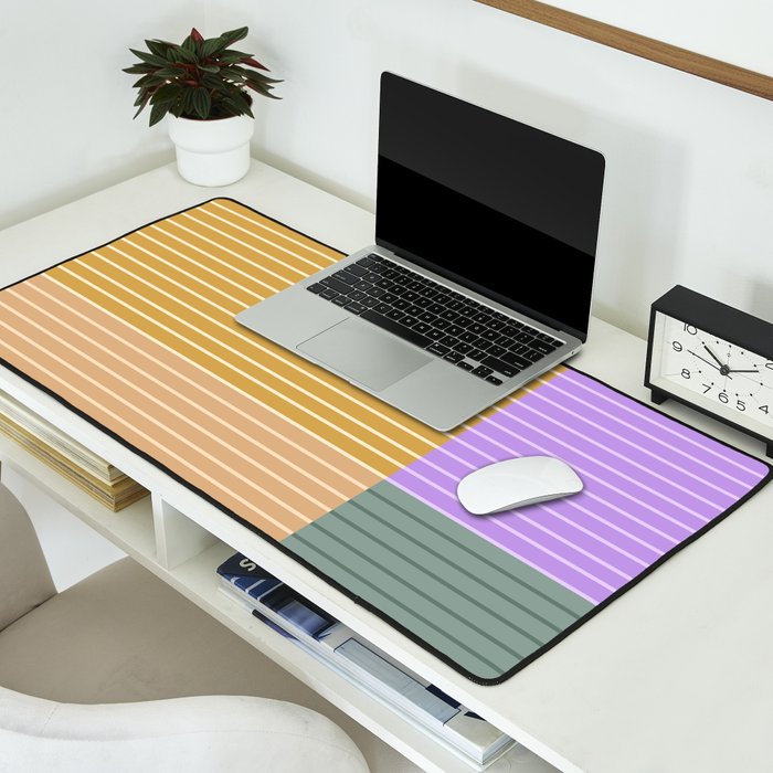 Color Block Line Abstract XLIII Desk Mat Gallery Image 2