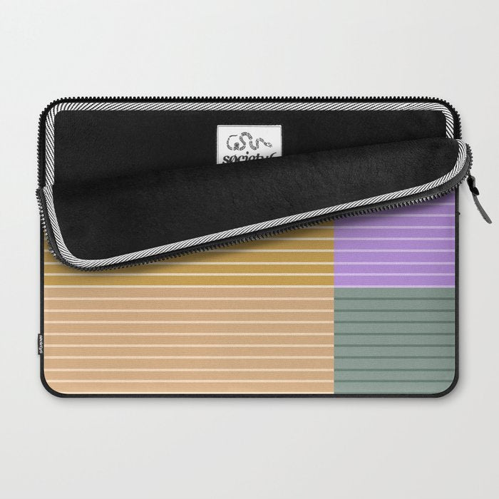Color Block Line Abstract XLIII Laptop Sleeve Gallery Image 2