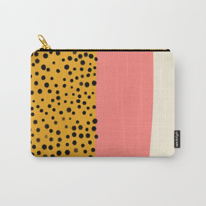 Cheetah & Peach | PATTERN 04: The Retro Edition Carry All Pouch Gallery Image 1