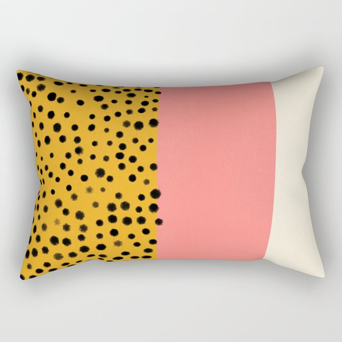 Cheetah & Peach | PATTERN 04: The Retro Edition Rectangular Pillow Gallery Image 1