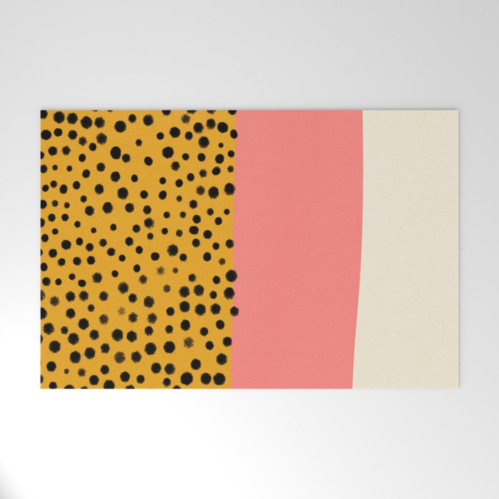 Cheetah & Peach | PATTERN 04: The Retro Edition Welcome Mat Gallery Image 1