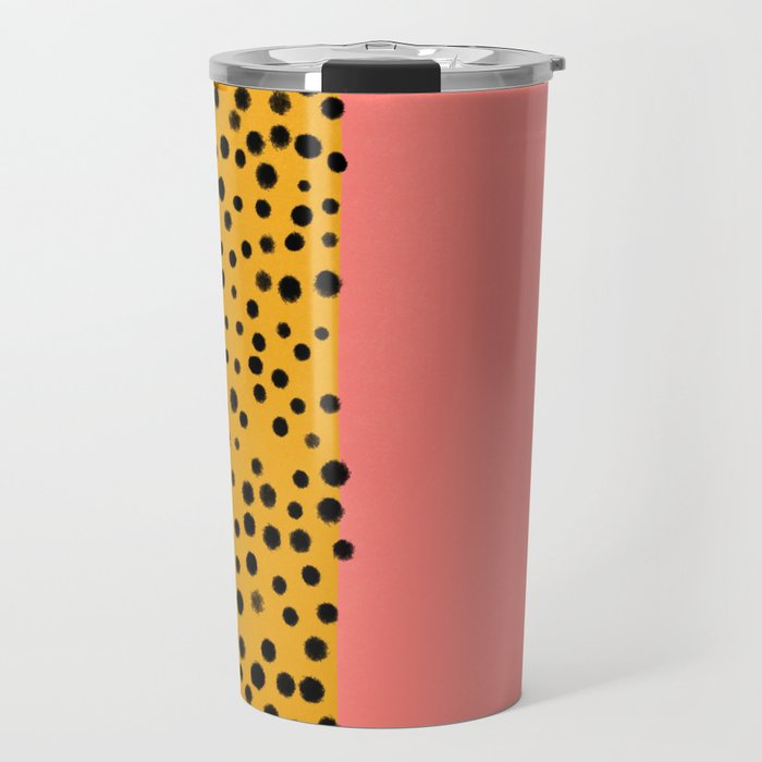 Cheetah & Peach | PATTERN 04: The Retro Edition Travel Mug Gallery Image 1