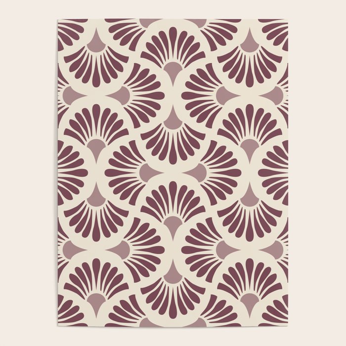 Vintage Fan Shell Pattern Poster Gallery Image 4