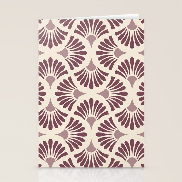 Vintage Fan Shell Pattern Stationery Card Gallery Image 2