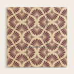 Vintage Fan Shell Pattern Wood Wall Art Gallery Image 1